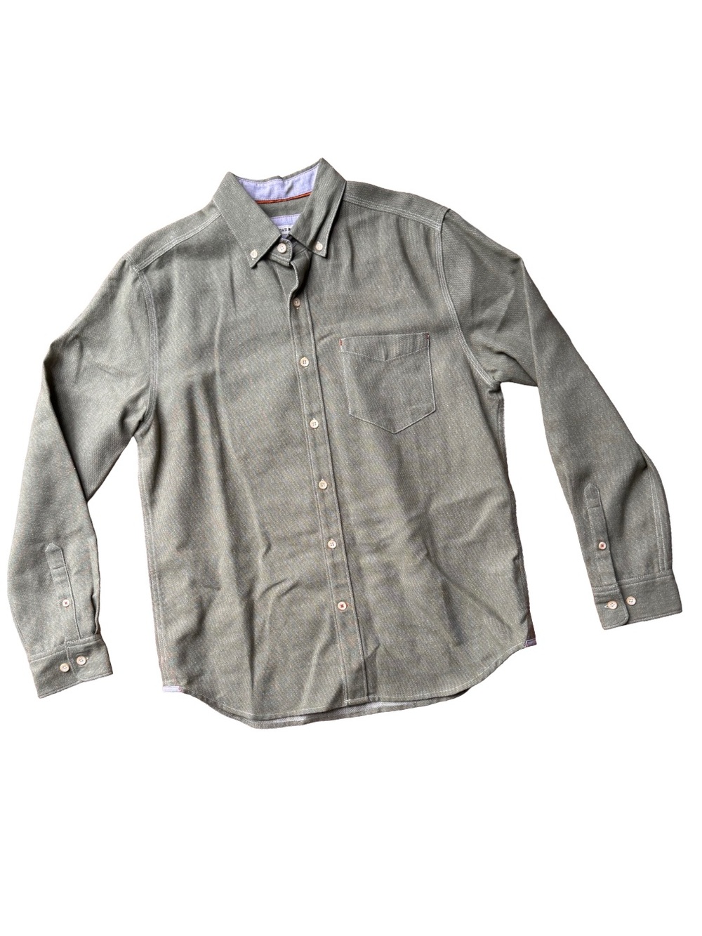 32 Bar Blues Men’s Long-Sleeve Button-Down Shirt in Olive